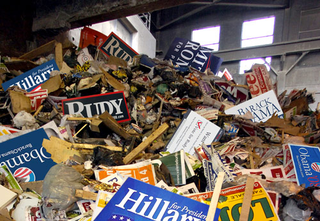An Ames, IA warehouse bears the brunt of the fallout from Americans' decision to leave the presidential race.